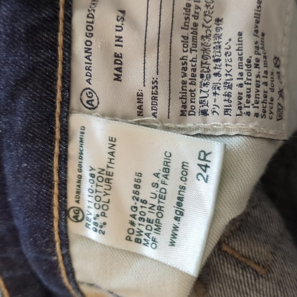 AG Adriano Goldschmied size 24 R color blue Jeans - Picture 6 of 6